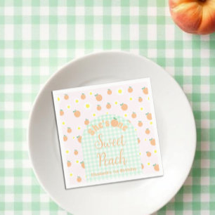 Sweet Peach 1st Birthday Napkin