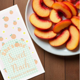 Sweet Peach 1st Birthday Napkin