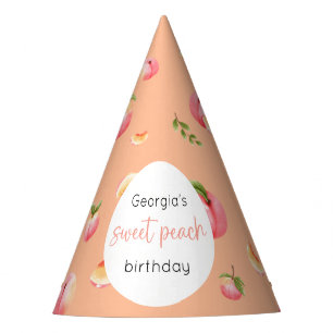 Sweet Peach 1st Birthday Party Hat