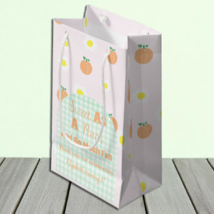 Sweet Peach 1st Birthday Small Gift Bag