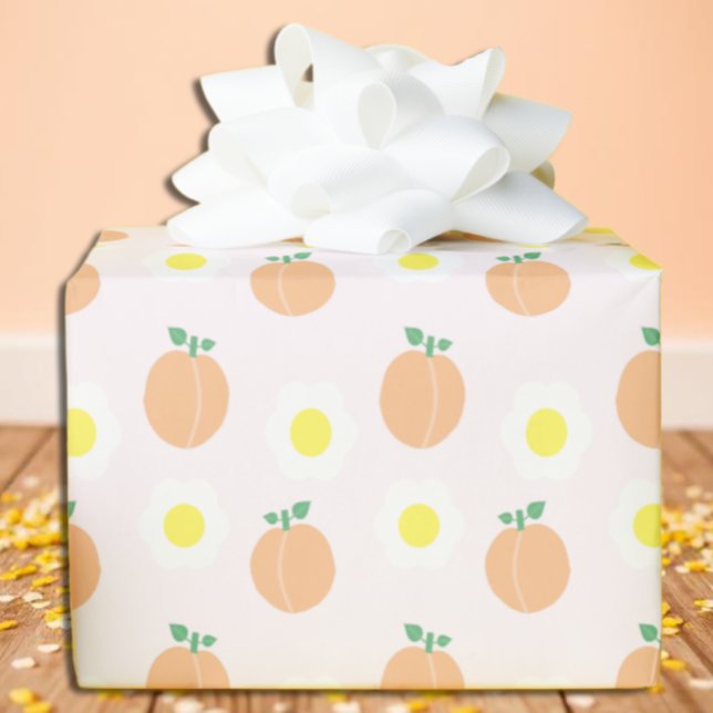 Sweet Peach 1st Birthday Wrapping Paper (Creator Uploaded)