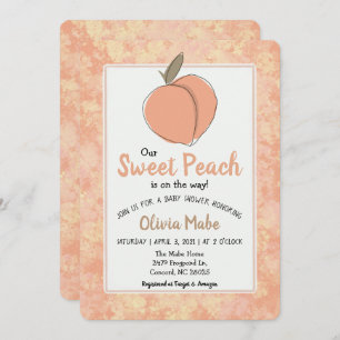 Sweet Peach Baby Shower Invitation