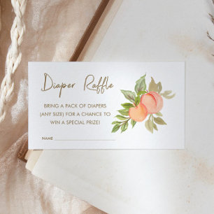 Sweet Peach Baby Shower Raffle Activity Enclosure Card