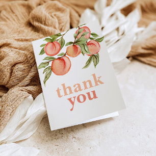 Sweet Peach Baby Shower Thank You Cards