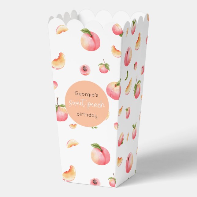 Sweet Peach Birthday Favour Box (Front)