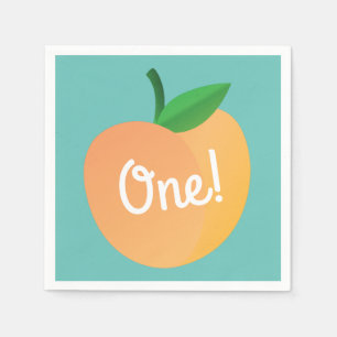 Sweet Peach Birthday Party Napkin