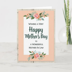 Sweet Peach Blossoms Mothers Day Card