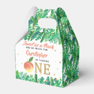 Sweet Peach Boys 1st Birthday Favour Box