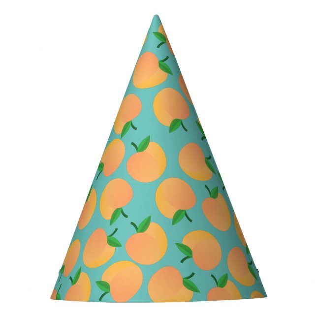 Sweet Peach Cute Fruit 1st Birthday Party Theme Party Hat (Front)