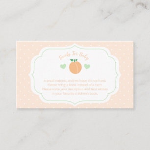 Sweet Peach Elegant Baby Shower Books For Baby Enclosure Card
