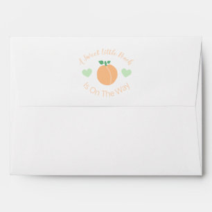 Sweet Peach Elegant Baby Shower Envelope