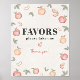sweet peach favours sign