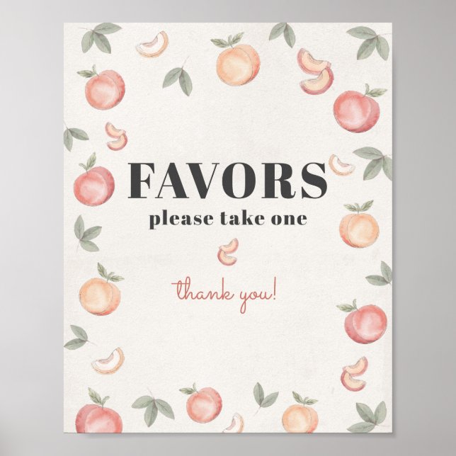 sweet peach favours sign (Front)