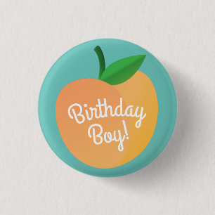 Sweet Peach Kids Birthday Party 3 Cm Round Badge
