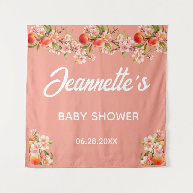 Sweet Peach Orchard Backdrop Tapestry (Front)