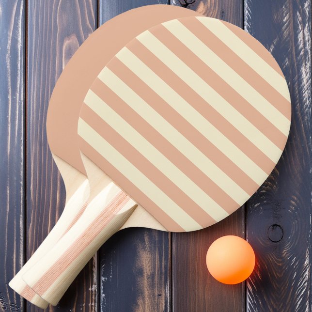 Sweet Peach Polo Stripes and Solid  Ping Pong Paddle (Creator Uploaded)