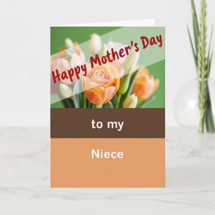 Sweet Peach Rose Mothers Day Card
