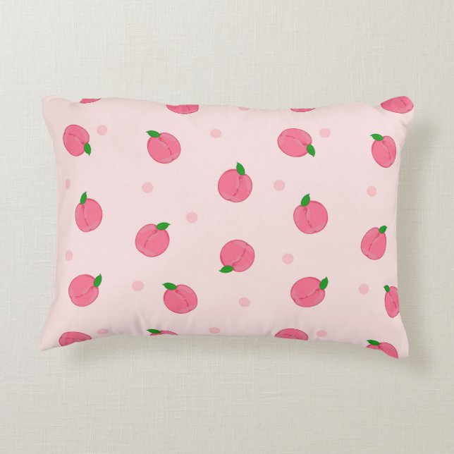 Sweet Peaches' Gathering Patterns Decorative Cushion (Back)