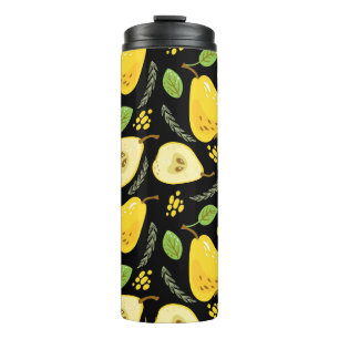 Sweet Pears: Overlapping Fruit Design Thermal Tumbler