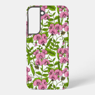 Sweet peas and bumblebees 4 samsung galaxy case