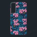 Sweet peas and bumblebees, pink and blue samsung galaxy case<br><div class="desc">HAnd painted pattern with sweet peas and bumblebees.</div>