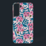 Sweet peas and bumblebees, pink and blue samsung galaxy case<br><div class="desc">HAnd painted pattern with sweet peas and bumblebees.</div>