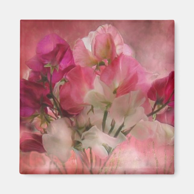 Sweet Peas Art Magnet (Front)