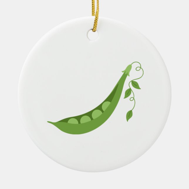 Sweet Peas Ceramic Ornament (Front)