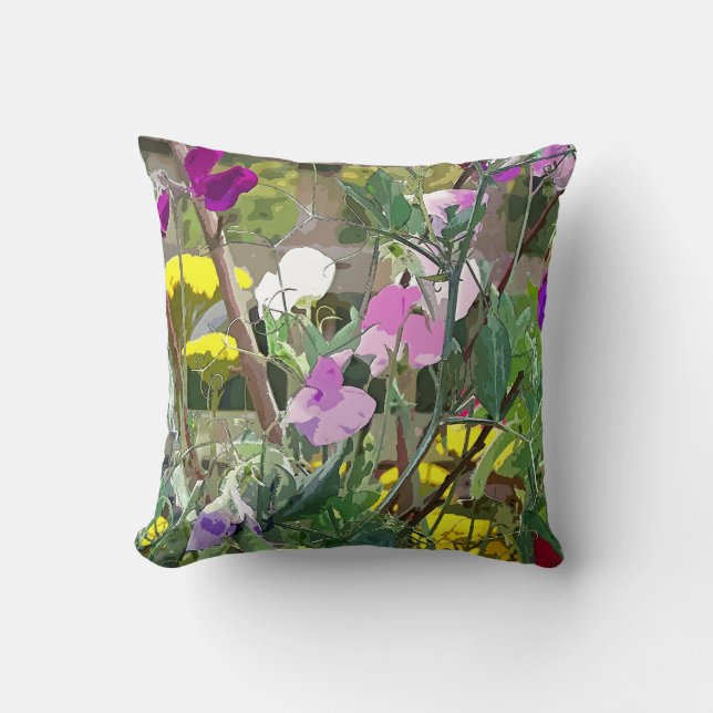 SWEET PEAS CUSHION (Front)