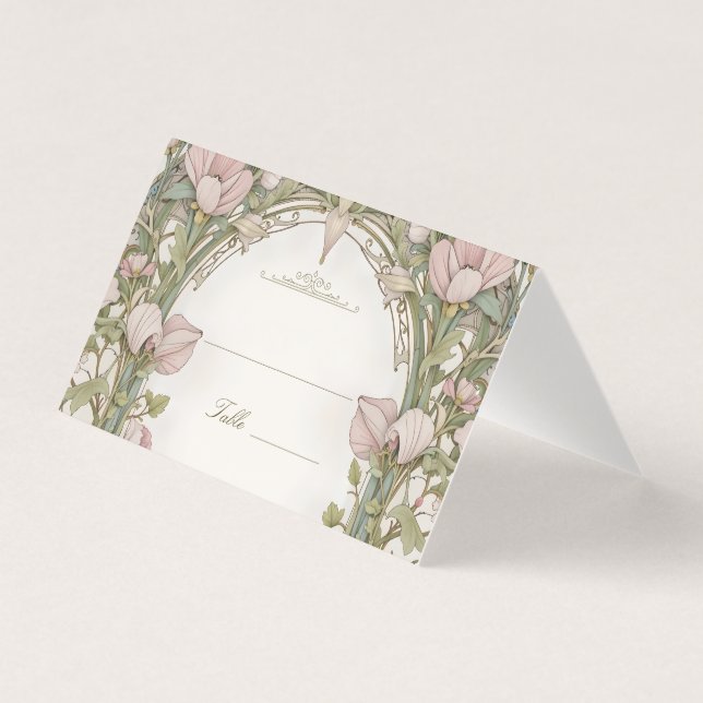 Sweet Peas Name Card Template (Front)