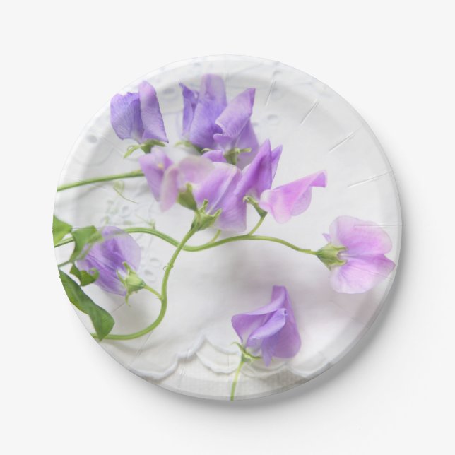 Sweet peas paper plate (Front)