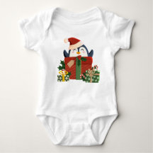 Sweet penguin wishes merry Christmas