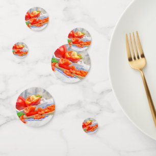 Sweet pepper still life confetti
