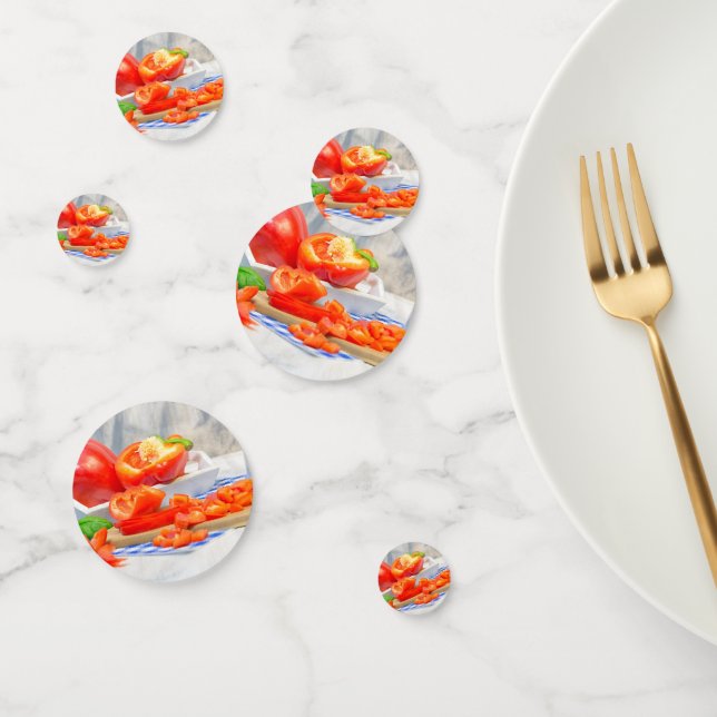 Sweet pepper still life confetti (Group)