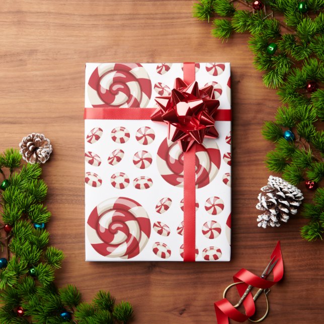 Sweet Peppermint Candy Wrapping Paper (Holiday Gift)