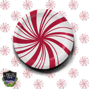 Sweet Peppermint Christmas Picnic Plates