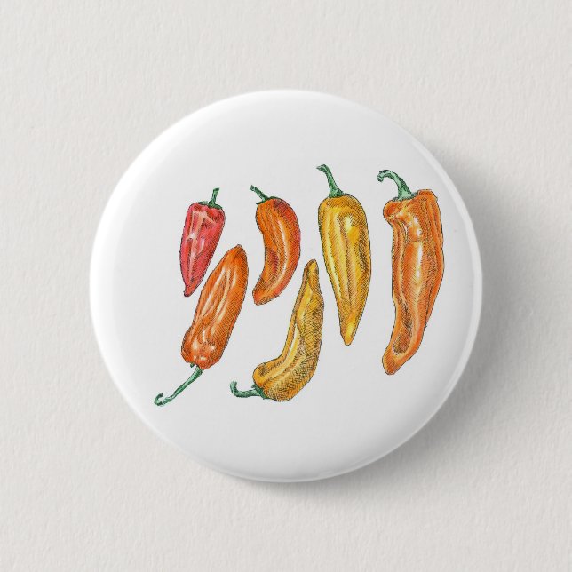 Sweet Peppers 6 Cm Round Badge (Front)