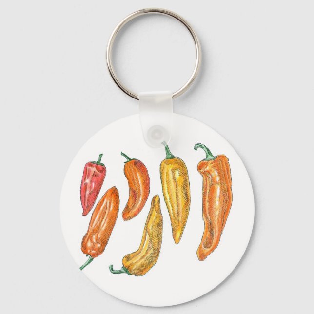 Sweet Peppers Key Ring (Front)
