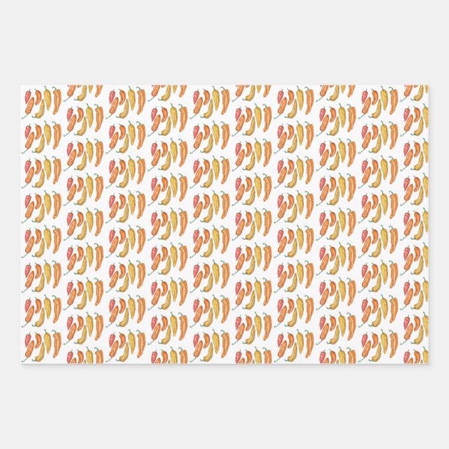 Sweet Peppers Wrapping Paper Sheet (Front)