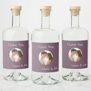Sweet Personalised Couple Photo & Names Label Set