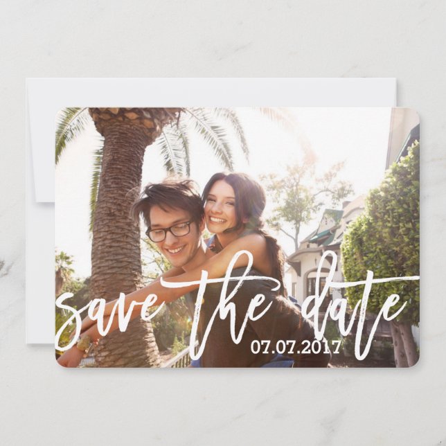 Sweet Personalised Photo Save the Date Card (Front)