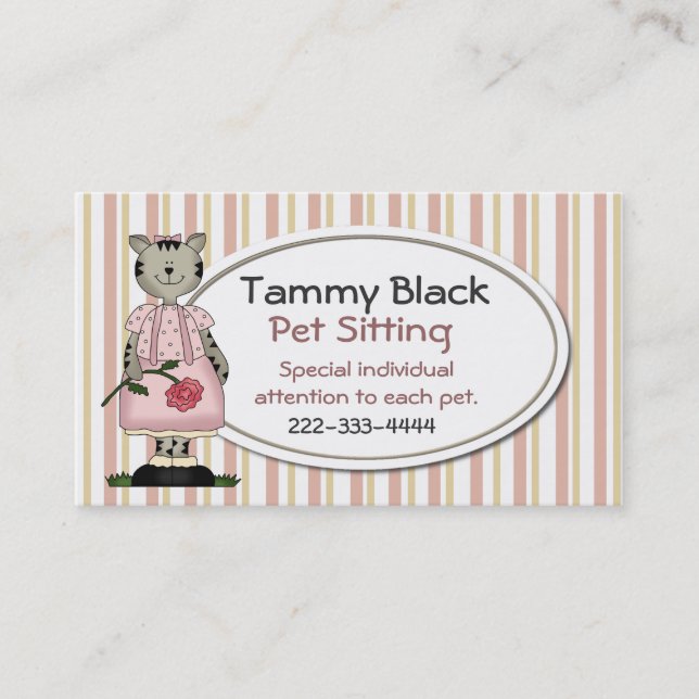 Sweet Pet Sitting Business Card (Front)