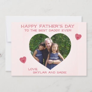 Sweet Photo Cutout Happy Father's Day  Holiday Card