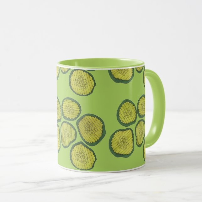 Sweet Pickle Chips Green Kosher Dill Pickle Chip Mug (Front Right)