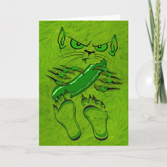 Sweet Pickle of a Day Scare the Grouchies Away Card (Front)