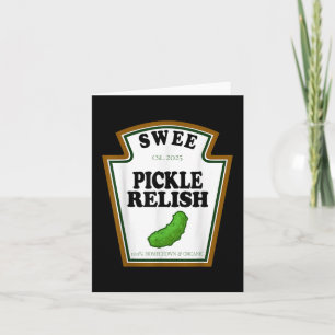 Sweet Pickle Relish Group Condiment Family Hallowe Card