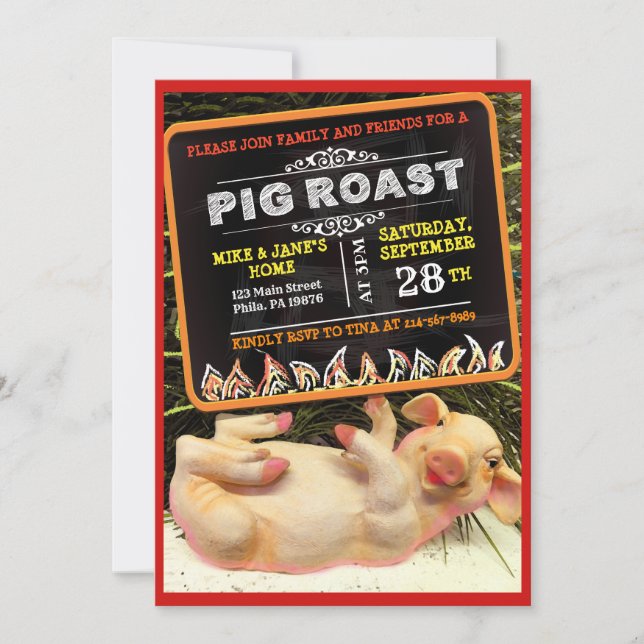 SWEET PIG ROAST PARTY Invitation (Front)