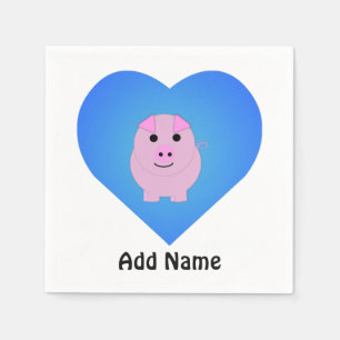 Sweet Piggy Love Napkin