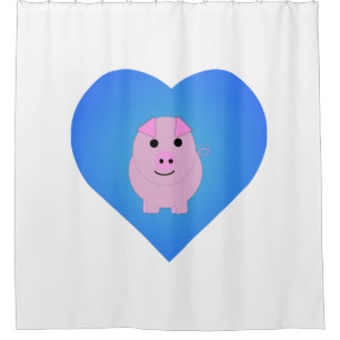 Sweet Piggy Love Shower Curtain