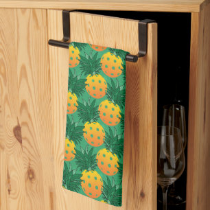 Sweet pineapple pickleball tea towel